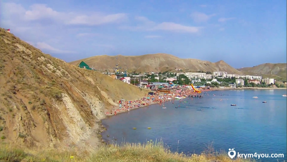 Орджоникидзе вид на море и горы Крым и на поселок  