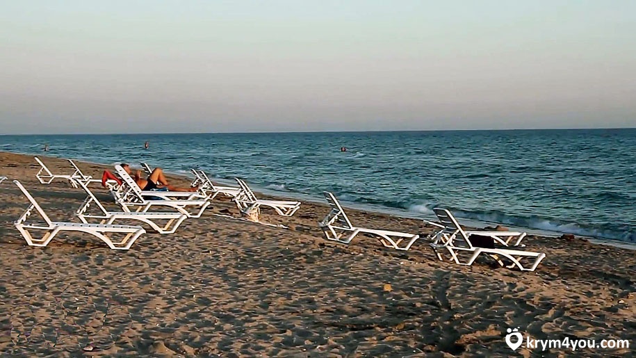 Штормовое пляж море Крым 