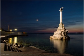 город Севастополь закат, Севастополь ночью, памятник затопленным кораблям. Романтичный Севастополь 