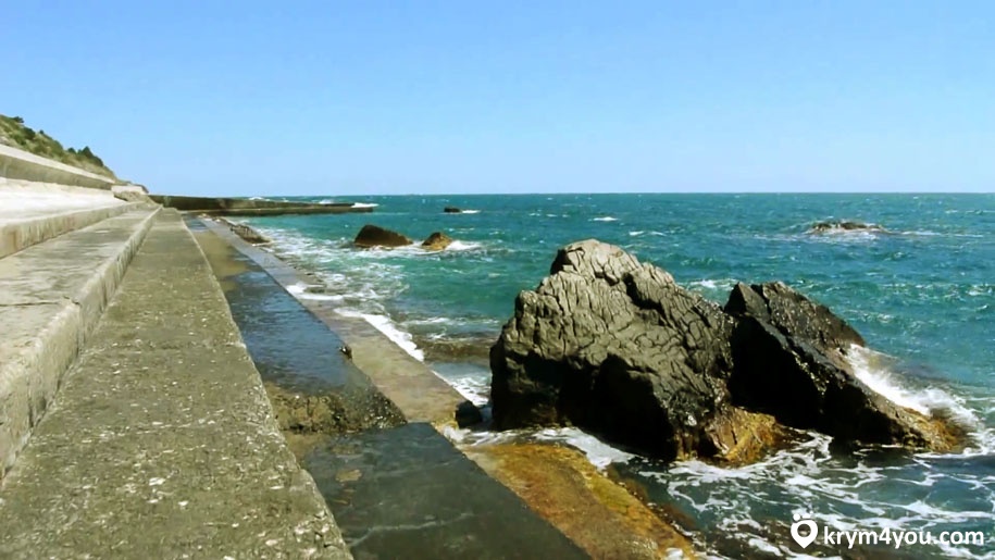 Понизовка Крым  море пляж набережная  