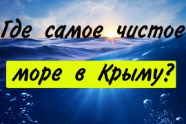 Где самое чистое море в Крыму 