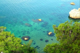 Резервное Крым горы море вид на камни